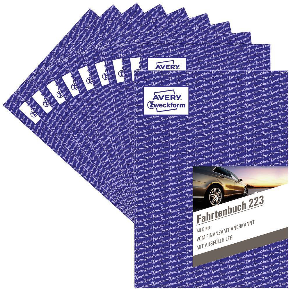 Avery-Zweckform DIN A5 Fahrtenbuch 10er Multipack 