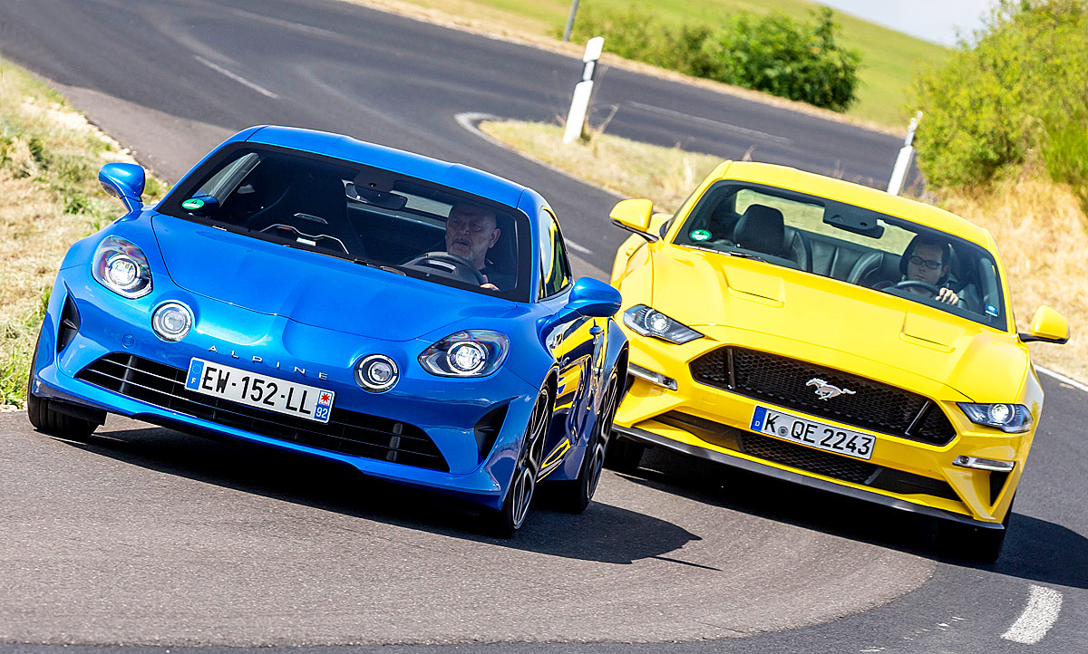 Alpine A110/Ford Mustang GT: Vergleich