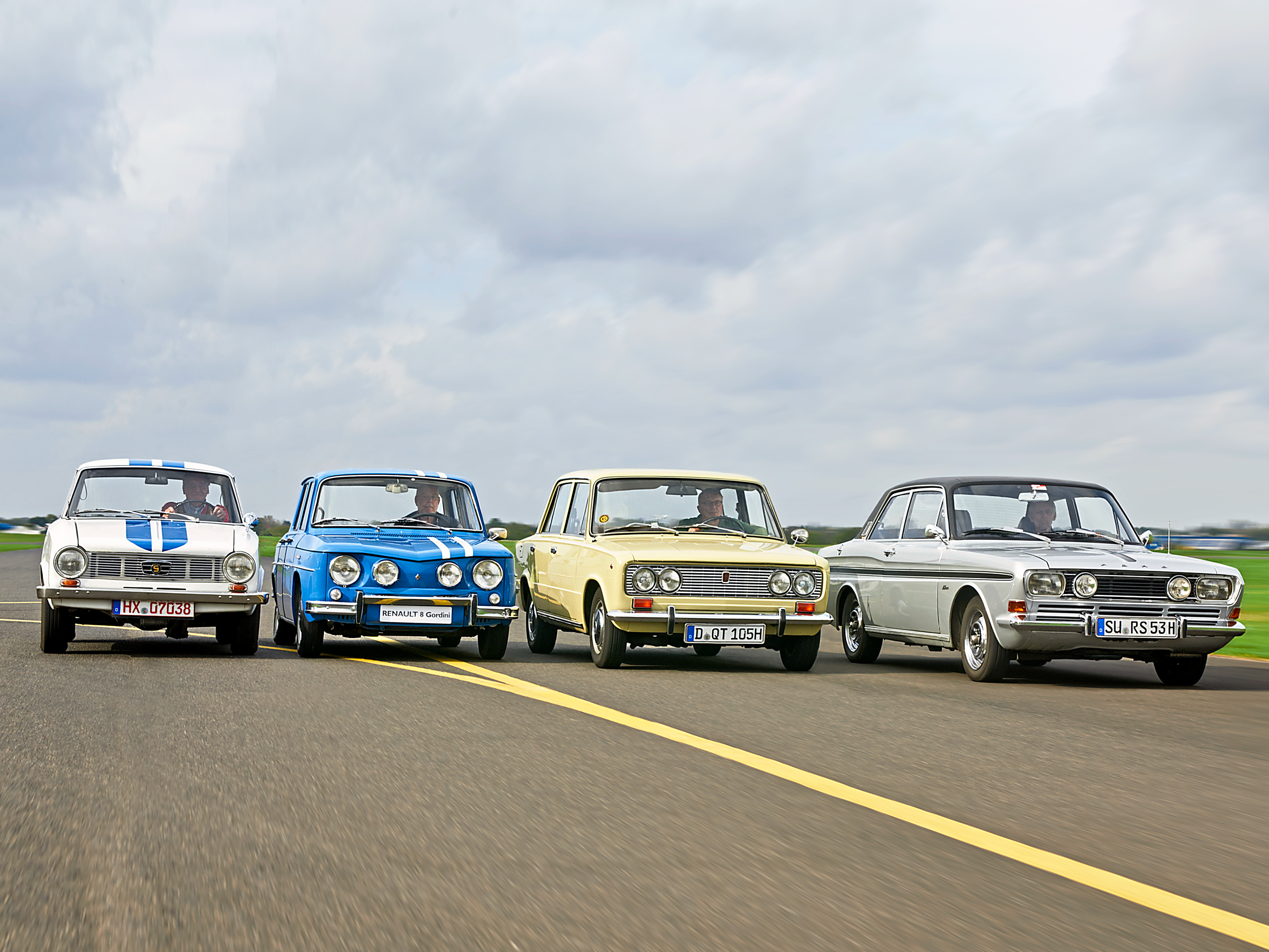 Glas 1304 TS vs. Renault 8 Gordini, FIAT 124S und Ford 15m