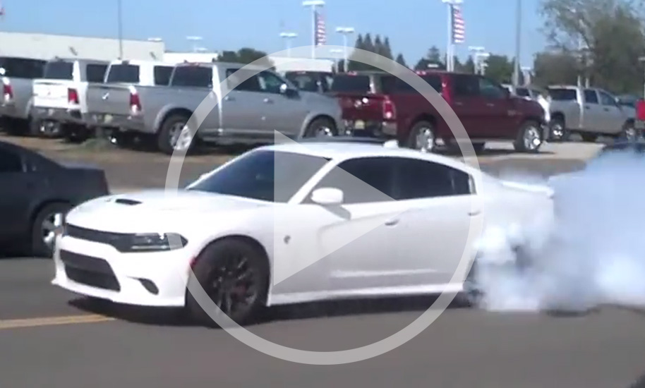 Video Dodge Charger Hellcat Im Burnout Wahn Autozeitungde 9602