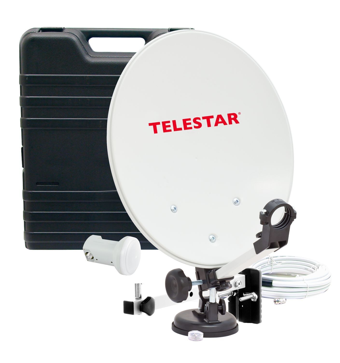 TELESTAR TV Camping Sat-Anlage im Koffer mit Single LNB Schüssel