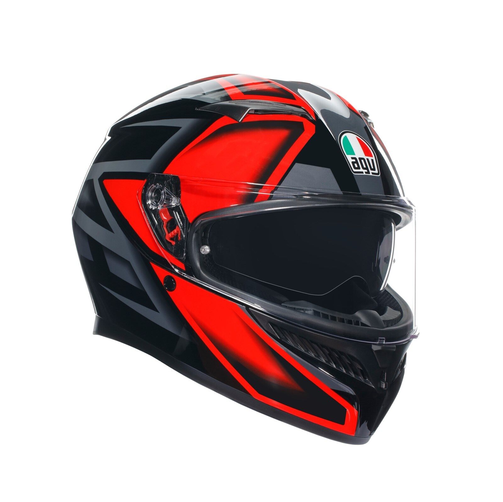 AGV K3 Compound Integralhelm (schwarz/rot/grau)