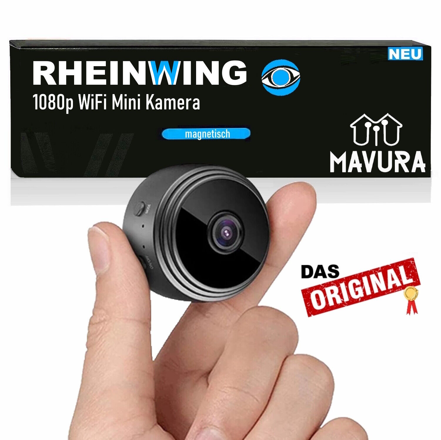 RHEINWING 1080p magnetische WiFi Mini Kamera