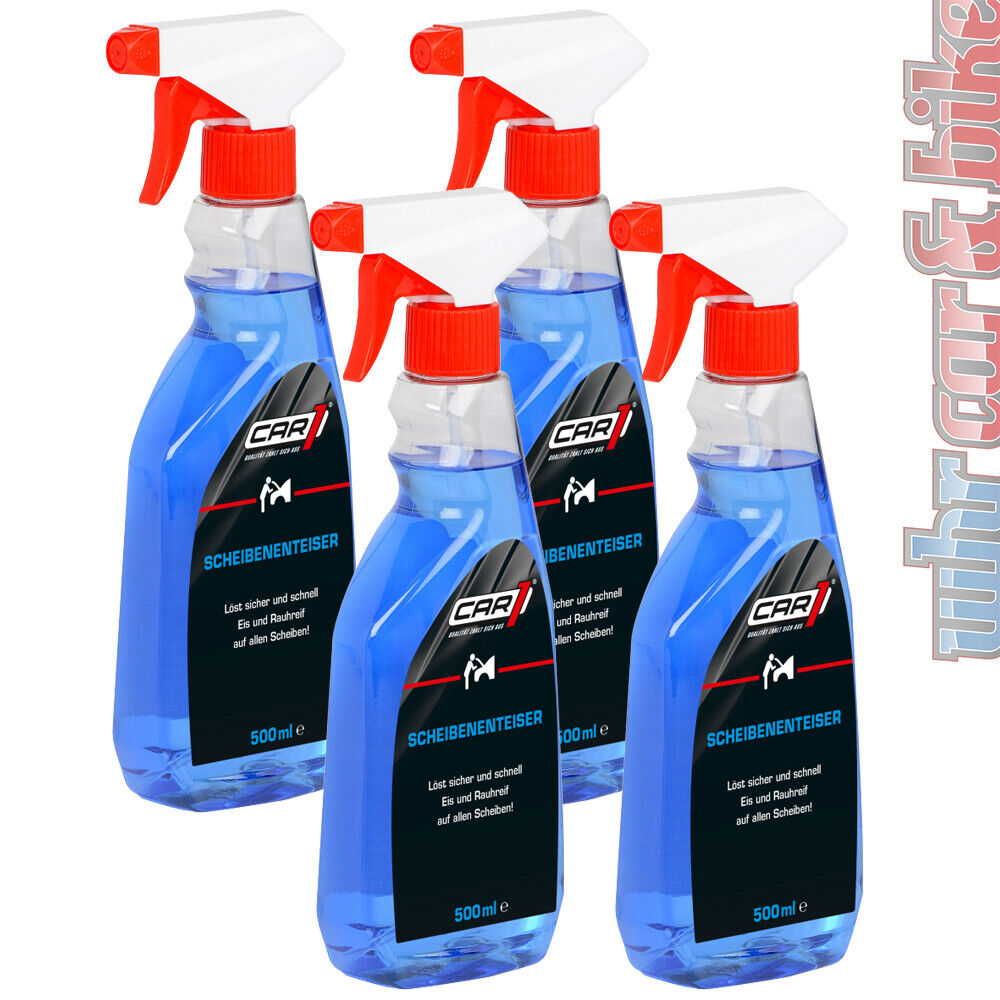 4x 500ml CAR1 Scheibenenteiser-Spray