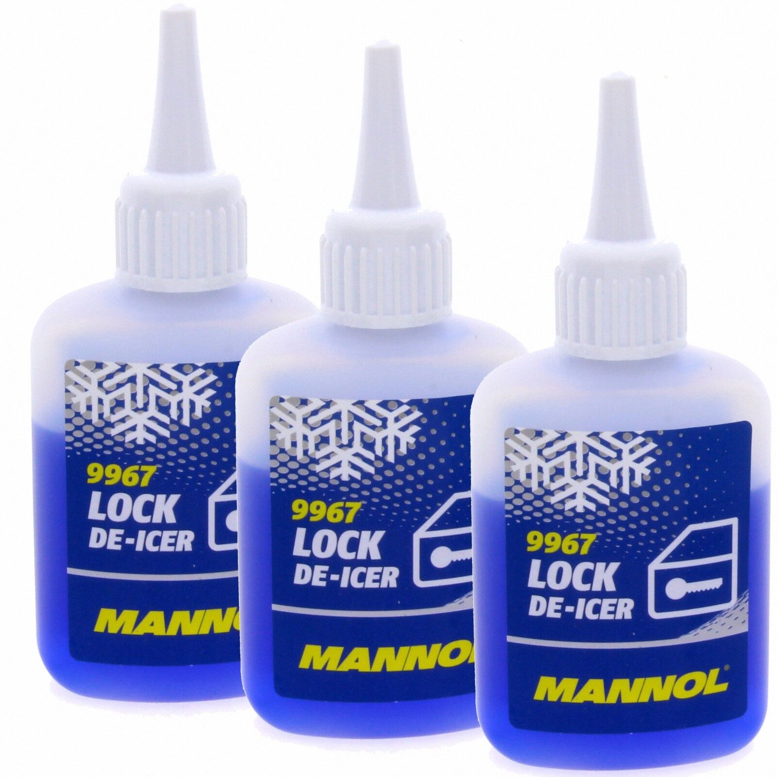 MANNOL Lock De-Icer - 3x 50ml