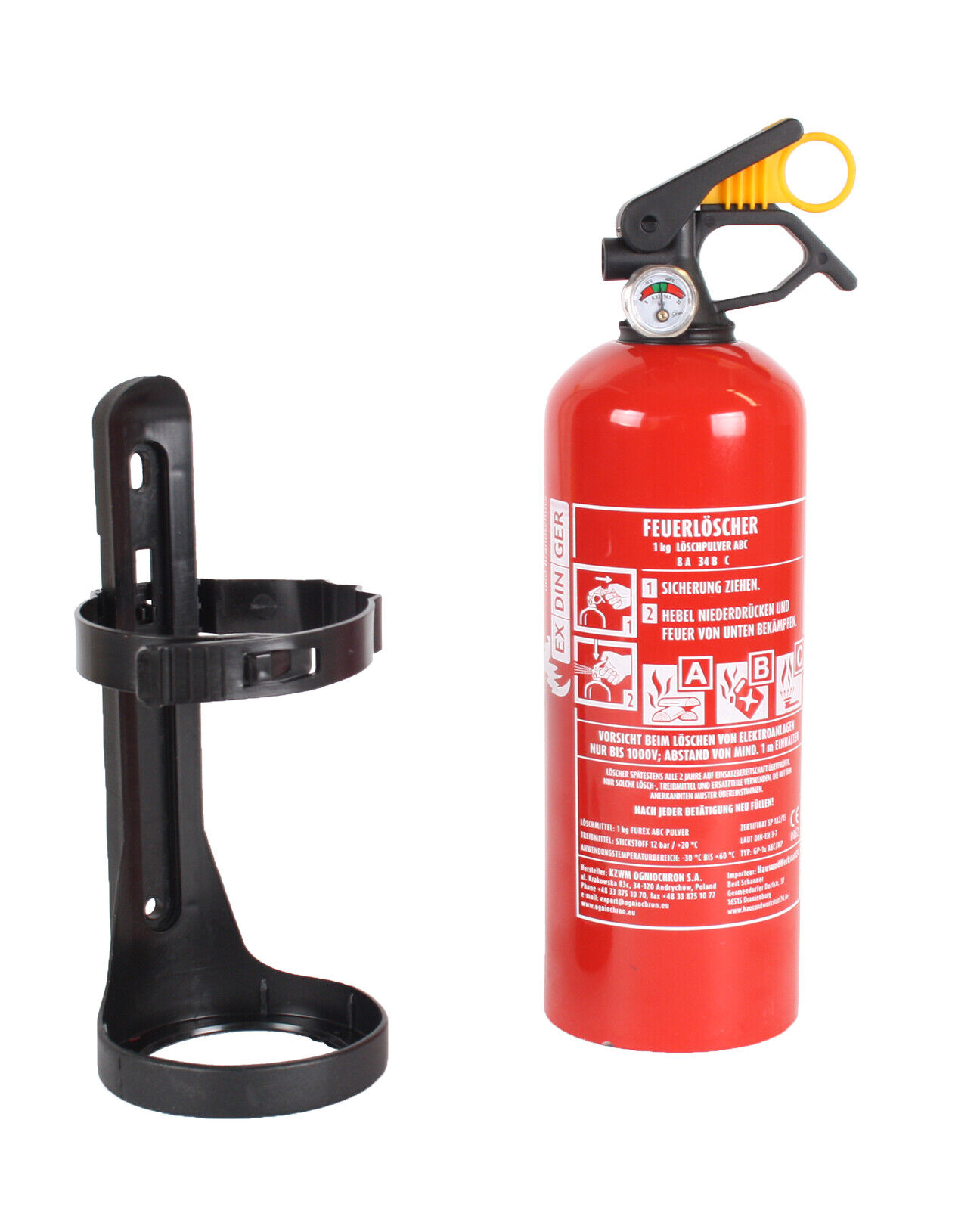 Exdinger Autofeuerlöscher - 1 kg - Brandklassen ABC