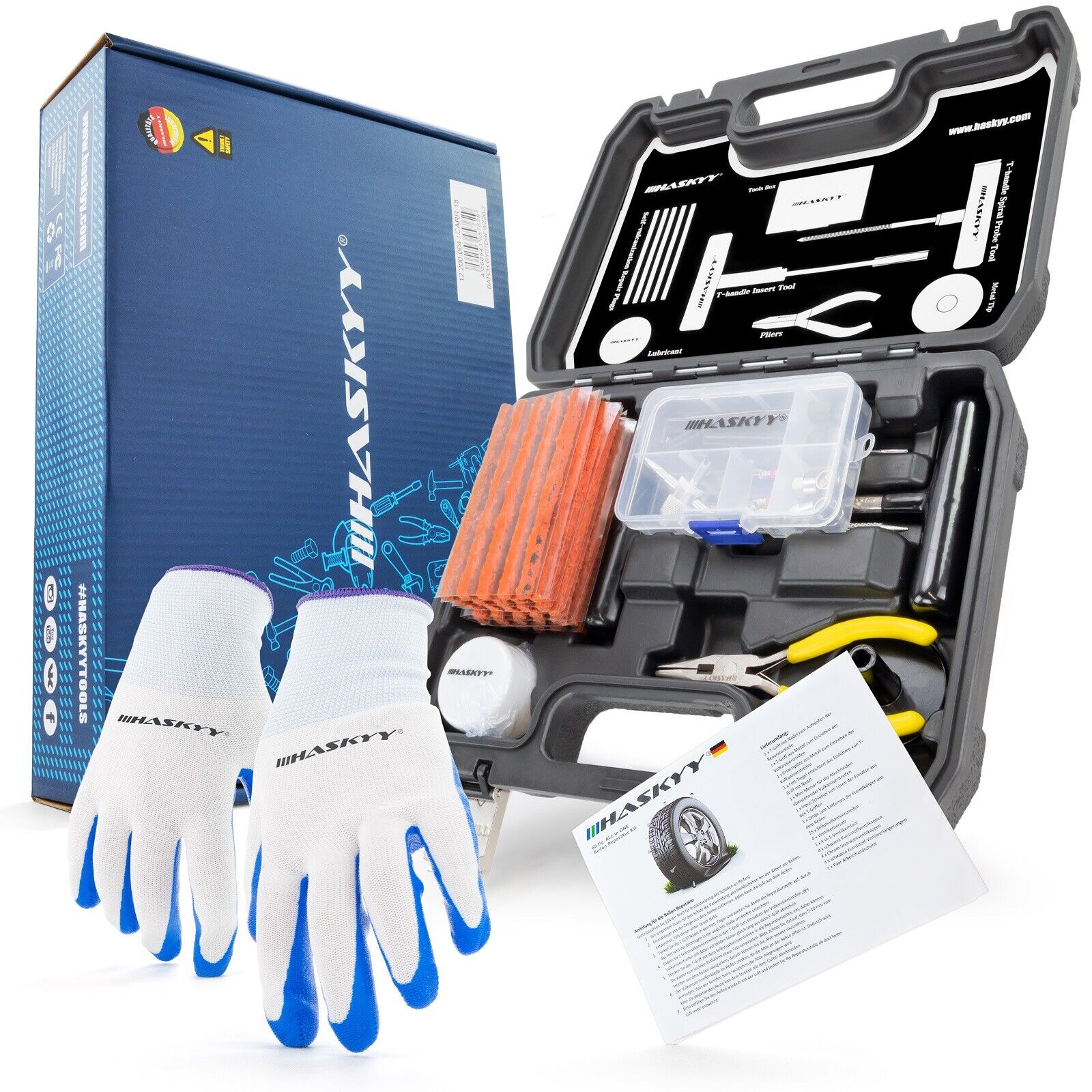 HASKYY® Auto-Reifen-Reparatur-Set, 60tlg.