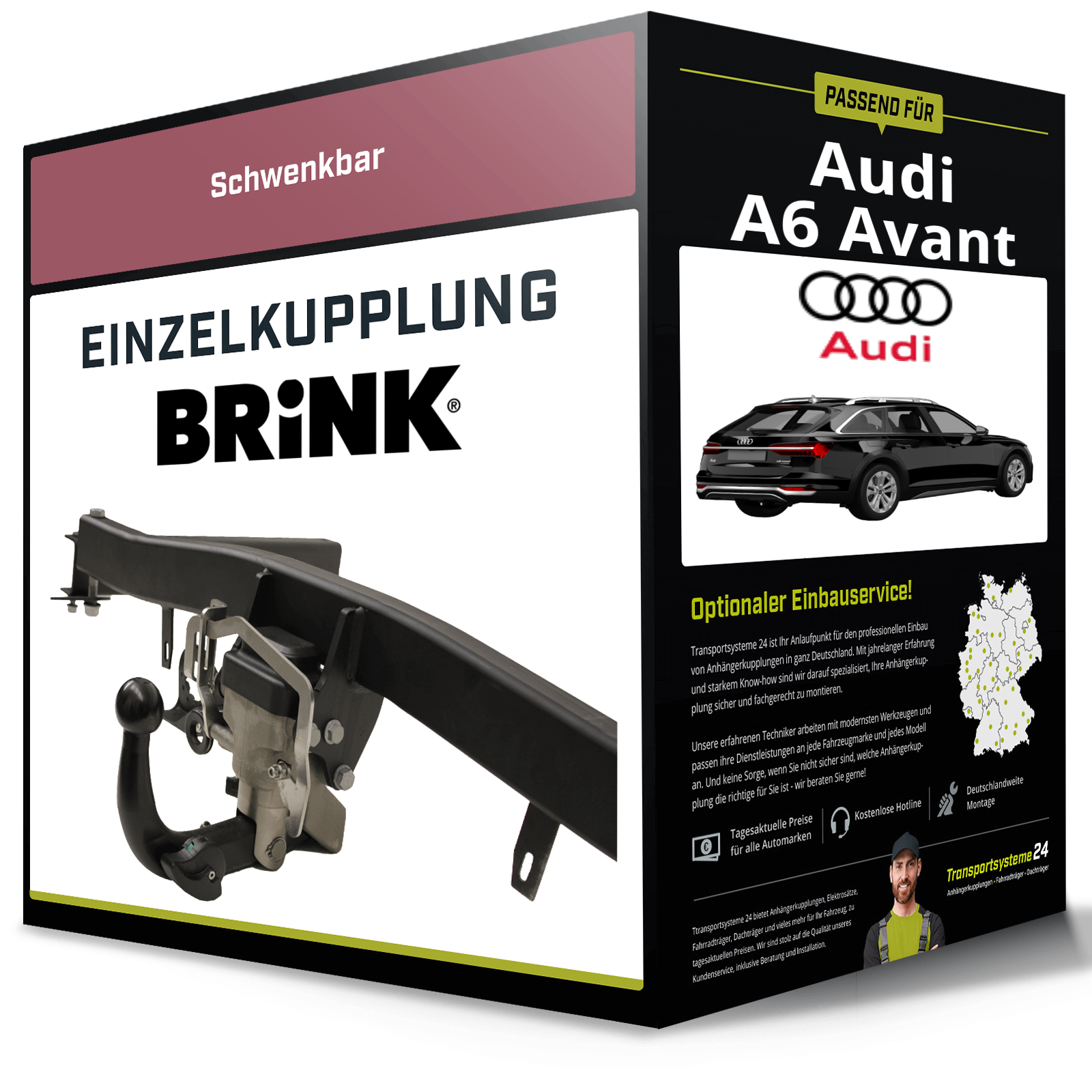 Brink Schwenkbare Anhängerkupplung für AUDI A6 Avant 05.2011-09.2018 Typ 4G/C7