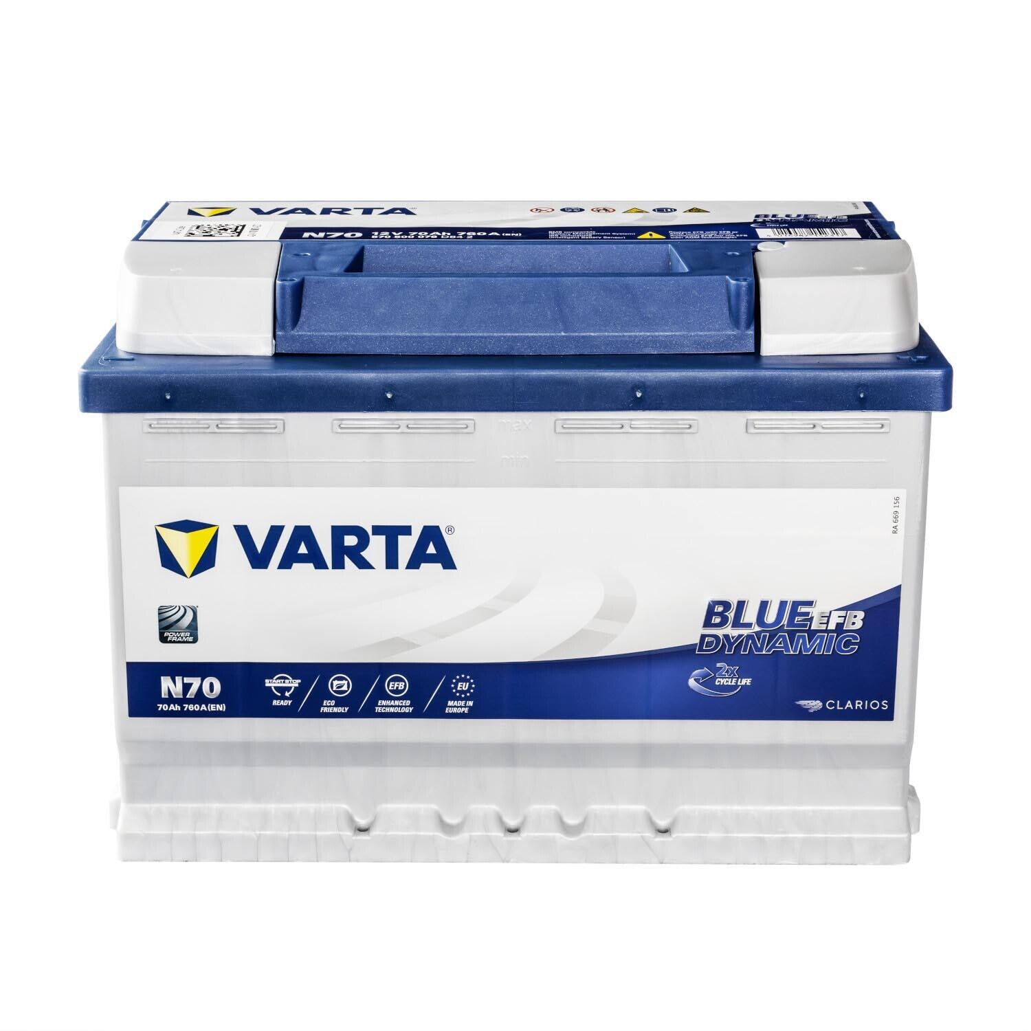 Varta Blue Dynamic N70 - 70 Ah 760 A 12 V -  EFB 