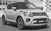 Suzuki Ignis von vorne rechts, Bild in Graustufen dargestellt