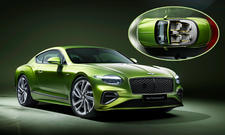 Bentley Continental GT Facelift (2024); stehend; Frontansicht; Collage