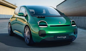 Renault Twingo E-Tech Electric (2026) von schräg vorne.