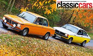 Der BMW 2002 und der Opel Kadett GT/E stehend hintereinander.