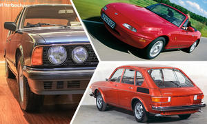 Oldtimer mit größtem Wertzuwachs: Collage zeigt BMW 7er (links), Mazda MX-5 (oben) und VW 412.