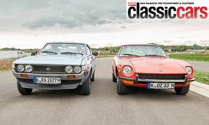 Toyota Celica/Datsun 240Z Frontansicht fahrend