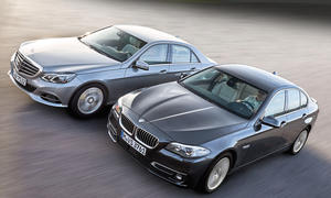 BMW 518d Mercedes E 200 BlueTEC Oberklasse Limousinen Diesel Vergleichstest