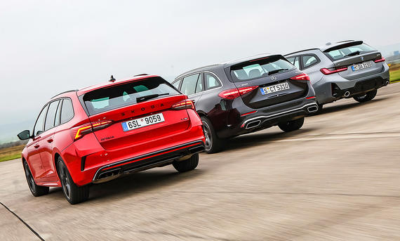 Skoda Octavia RS Combi/Mercedes C300 T-Modell/BMW 330i Touring