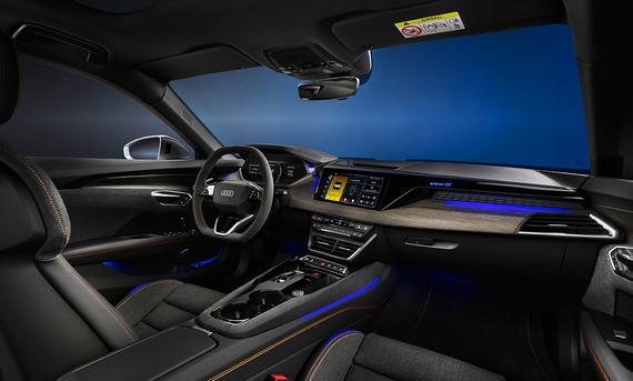 Audi S e-tron GT Facelift (2024); Elektroauto; Sportwagen; Coupé; Innenansicht; Cockpit; Innenraum