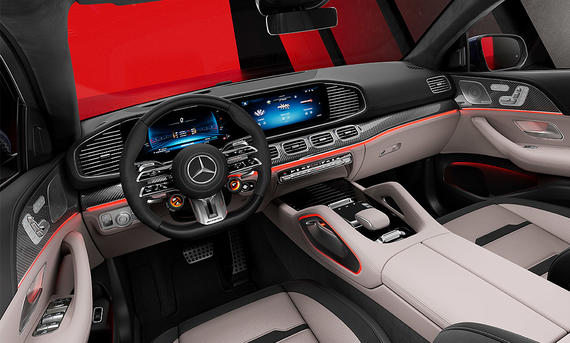 Mercedes-AMG GLE 53 Facelift (2023); stehend; Innenraum; Interieur; Cockpit; Armaturen