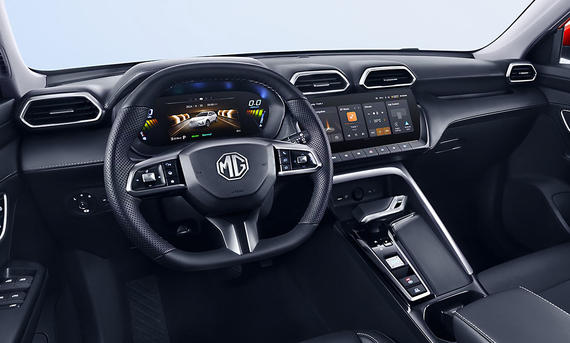 Das Cockpit des MG ZS Hybrid+ (2024).