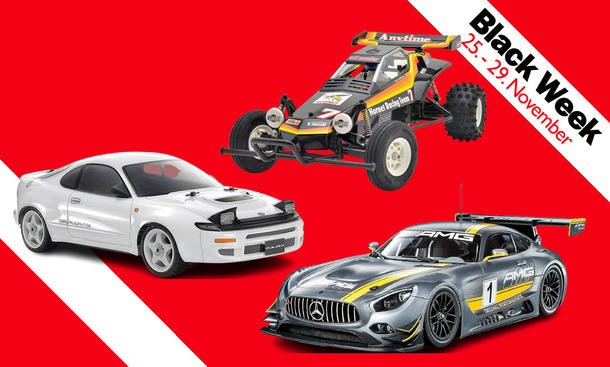 Zur Black Week 2024 gibt es Tamiya-Autos besonders günstig.