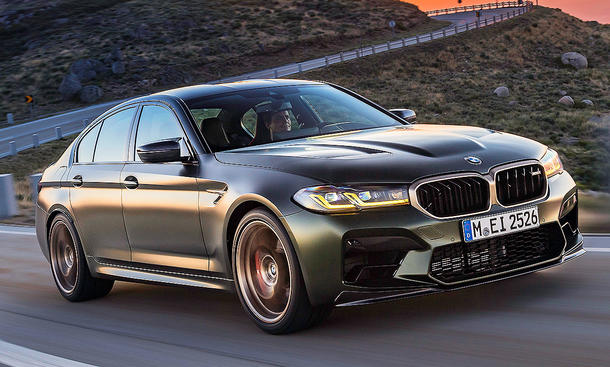 BMW M5 CS (2021); fahrend; Frontansicht