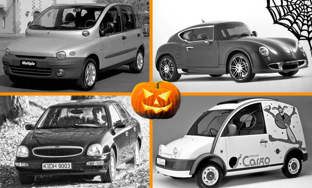 Halloween-Collage der hässlichsten Autos