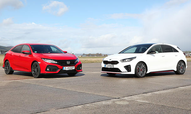 Honda Civic 1.5 VTEC Turbo/Kia Ceed GT: Test