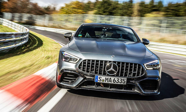 Mercedes-AMG GT 63 S 4Matic+ (2020); fahrend; Frontansicht; Rennstrecke