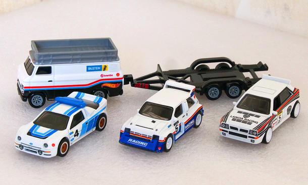 Rallye-Set von Hot Wheels, alle Fahrzeuge 