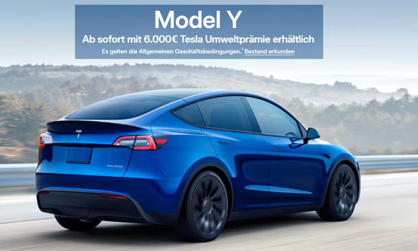 Rabatt auf Tesla Model Y und kostenloses Supercharging