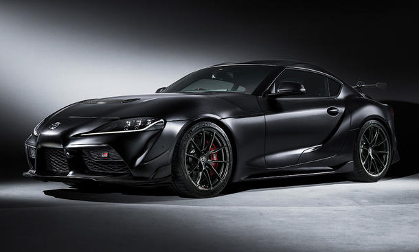 Das Sondermodell Toyota GR Supra A90 Final Edition, das nur in Schwarz angeboten wird.