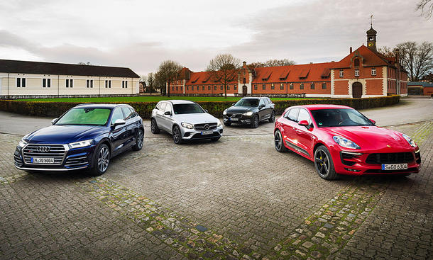 Audi SQ5, Mercedes-AMG GLC, Volvo XC 60 T6, Porsche Macan GTS