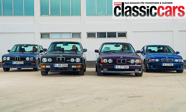 BMW M535i/M5 E28/M5 E34/M5 E39 stehend von vorne