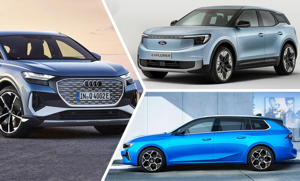 Elektroauto als Dienstwagen: Kolleage aus Audi Audi Q4 e-tron, Ford Explorer Elektro und Opel Astra Sports Tourer Electric