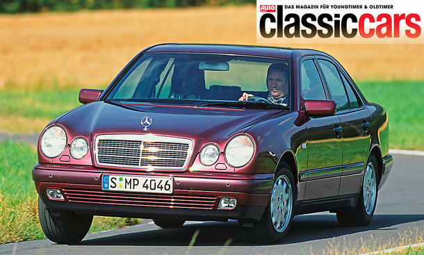 Mercedes W210 Frontansicht fahrend