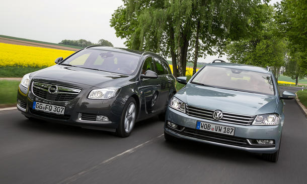 gen basketbal bezig Markenvergleich: Opel Insignia Sports Tourer vs. VW Passat Variant 