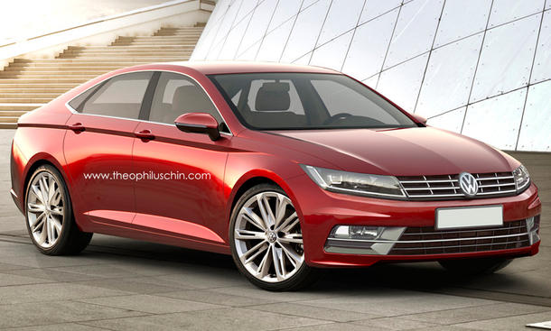 VW Passat CC 2016: Rendering zeigt viertüriges Coupé auf B8-Basis